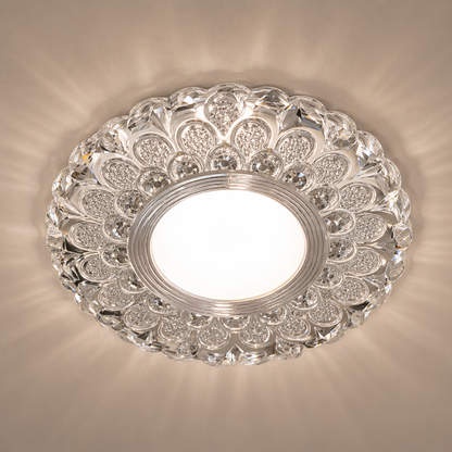 Spot LED ORBITA, 5W, Rotund, Lumina Rece + RGB, Alb, Rasina si Sticla
