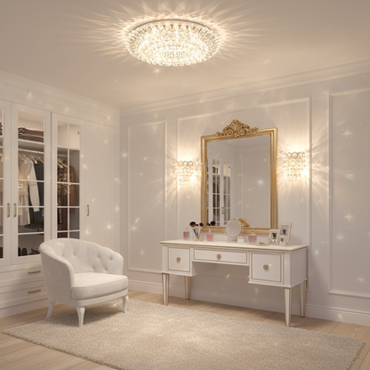 LED Spot ORBITA, 5W, kulatá, studené světlo + RGB, bílá, pryskyřice a sklo