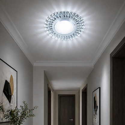 LED Spot ORBITA, 5W, kulatá, studené světlo + RGB, bílá, pryskyřice a sklo
