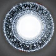 Spot LED ORBITA, 5W, Rotund, Lumina Rece + RGB, Alb, Rasina si Sticla