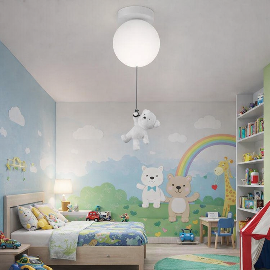 URSULETI LED lustr Globe 20cm, výška 52cm, 1xE27, závěsný