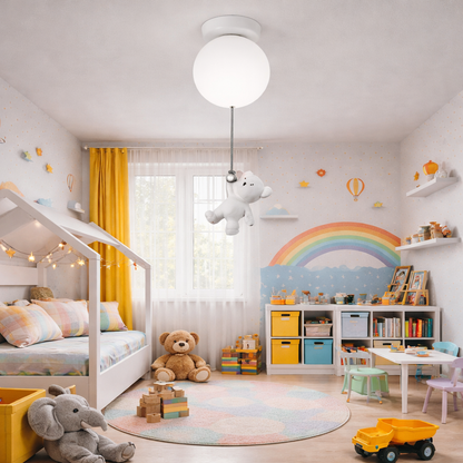 URSULETI LED lustr Globe 20cm, výška 52cm, 1xE27, závěsný