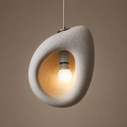 FOAMER moderní lustr, 34 cm, závěsný, 1 X E27, šedý, kov a pěna, nastavitelná výška