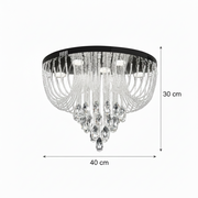 Crystal MAGE Nobile LED lustr, 22W, teplé/neutrální/studené světlo, průměr 40cm, lesklý chrom