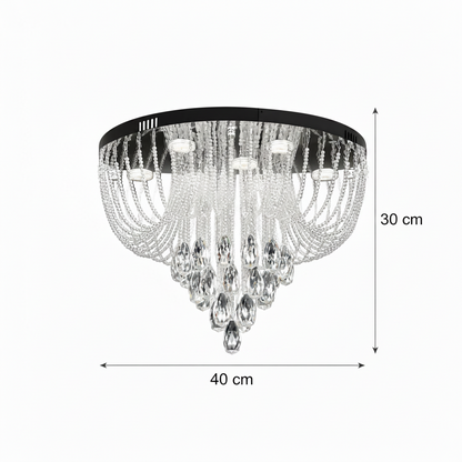 Crystal MAGE Nobile LED lustr, 22W, teplé/neutrální/studené světlo, průměr 40cm, lesklý chrom