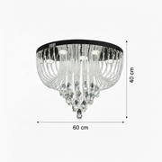 MAGE Crystal LED lustr Eleganza, 26W, teplé/neutrální/studené světlo, průměr 50cm, lesklý chrom