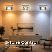 Lustra LED cu cristal MITA 39W, 20x20cm, Patrata, Lumina Rece/Calda/Neutra, Alb Lustre LED Default Title Alessandro Design