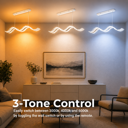 LED lustr s dálkovým ovládáním, závěsný AMI 63W, lineární, studené/teplé/neutrální světlo, bílý, nastavitelná výška