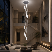LED křišťálový lustr 82W 3000K4000K6000K Amiri Průměr 40cm x Výška 300cm