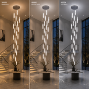 LED křišťálový lustr 82W 3000K4000K6000K Amiri Průměr 40cm x Výška 300cm