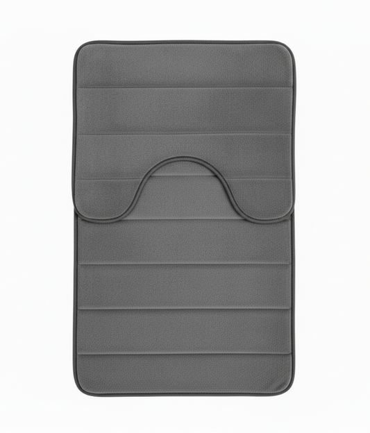 Sada 3 koupelnových předložek, 50x40 cm, modrá, protiskluzová