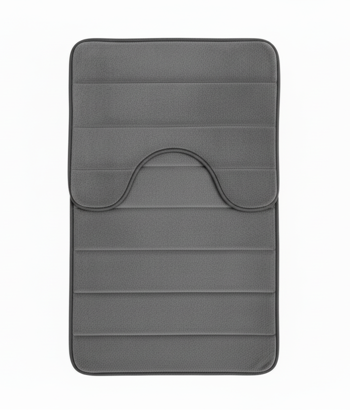 Sada 3 koupelnových předložek, 50x40 cm, modrá, protiskluzová