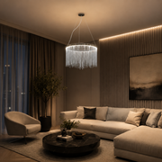 Závěsný LED lustr s dálkovým ovládáním ILLUMINA MAGNUS, 38W, Studené/Teplé/Neutrální světlo, Stmívatelný, Stříbrný