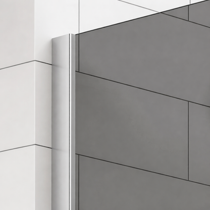 Paravan duș Walk-In 100x195 cm, sticlă securizată 8 mm, gri, profil metalic rezistent