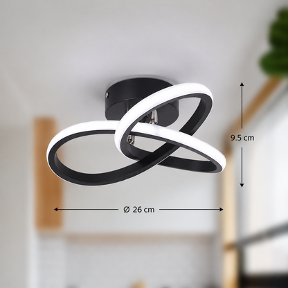 Lustra LED VERTEX Infinitum 13W, Lumina Rece/Calda/Neutra, Negru Lustre LED Default Title Alessandro Design