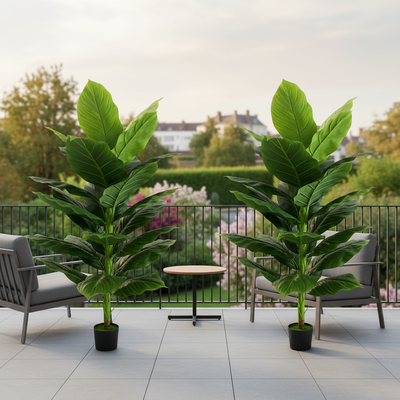 Plantă Artificială Tip Bananier Musa, 150 cm, Verde