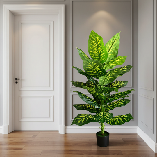 Umělá rostlina Typ Dieffenbachia, 150 cm, Zelená