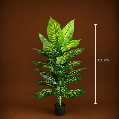 Decorațiune Dieffenbachia, Plastic, 150 cm, Verde