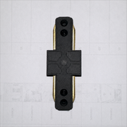 Konektor kolejnice SN203BK, 9x3,5x1,5cm, plast a měď, černá