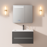 Ingridová skříň s LED zrcadlem DBP123 80x70 bílá