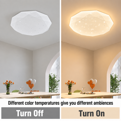 Hexagon LED stropní svítidlo 35 cm, 32W, 3000K / 4000K / 6000K, bílé, kovové a akrylové