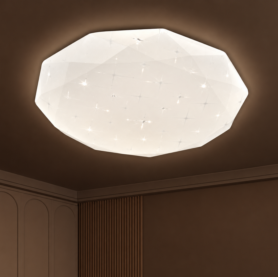 Hexagon LED stropní svítidlo 35 cm, 32W, 3000K / 4000K / 6000K, bílé, kovové a akrylové
