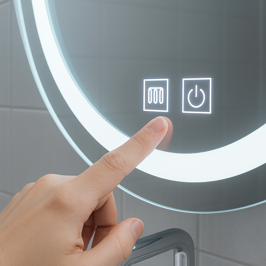 Kulaté LED zrcadlo, 60cm, Lucea Touch, Demister System, Stmívatelné