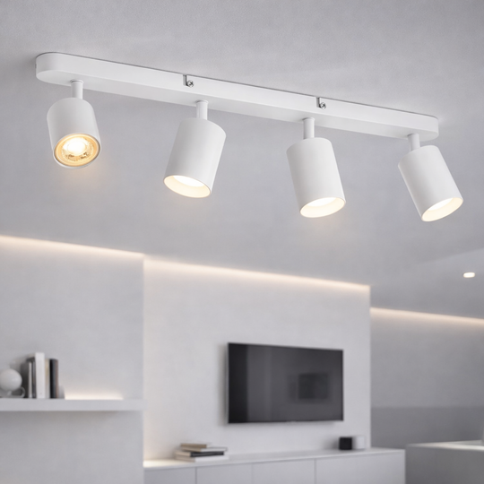 Lustr Joom s lineárním projektorem 4XGU10 Bílé LED lustry Výchozí název Alessandro Design