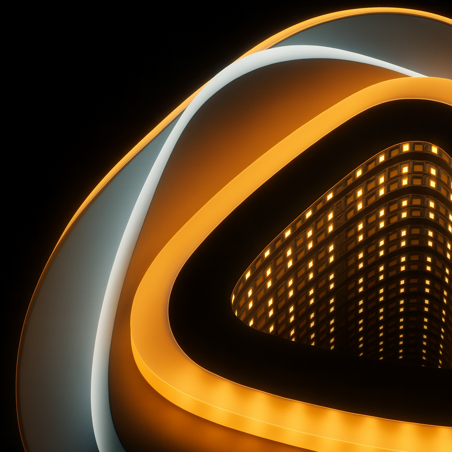 LED lustr NEXA Triangle 3D 36W, bílý, studené/teplé/neutrální světlo