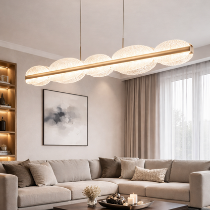 Závěsný LED lustr s dálkovým ovládáním ISOTTA 105W, Studené/Teplé/Neutrální světlo 3000K/4000K/6000K, Stmívatelné, Nastavitelná výška, Černá a stříbrná, Kov a Crystal