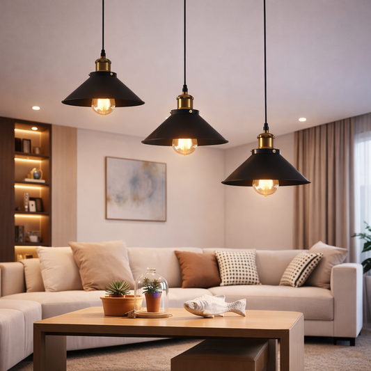 Závěsný lustr, LV210/3L, 3*E27, hnědý, kov a drát, nastavitelná výška