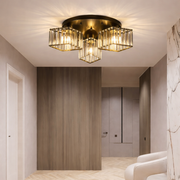 Sasha Moderní klasický lustr, LC117/3BK, 3x E27, kov a křišťál, černá, stínidlo