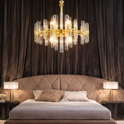 Křišťálový lustr CC850/480GD, 6xE14, 48X45cm, nastavitelná výška, lesklé zlato, nastavitelná výška, elegantní design, kov a křišťál