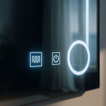 Obdélníkové LED zrcadlo, 60x80cm, Linea Touch, Demister System, Stmívatelné