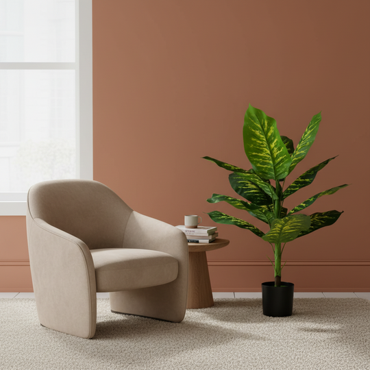 Umělá rostlina Typ Dieffenbachia, 100 cm, Zelená
