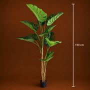Decorațiune Monstera Deliciosa, 12 frunze, Plastic, 190 cm, Verde