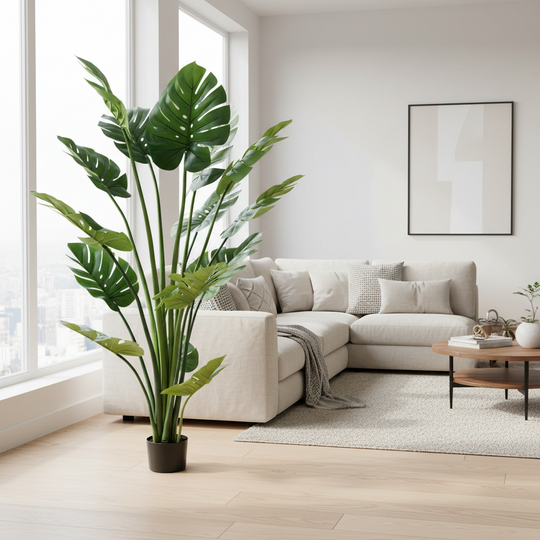 Typ umělé rostliny Monstera Deliciosa, s bohatými listy, 180 cm, zelená