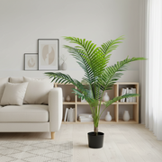 Decorațiune Palmier Kentia, Plastic, 12 frunze, 120 cm, Verde