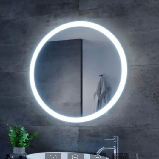 Kulatý LED zrcadlo 70 cm dotykový systém Noxia Neznámý deaktivaci