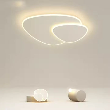 LED lustr s světlem dálkového ovládání, 98W, oválný, studený/horký/neutrální světlo, nestabilní, bílý