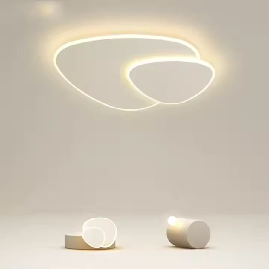 LED lustr s světlem dálkového ovládání, 98W, oválný, studený/horký/neutrální světlo, nestabilní, bílý