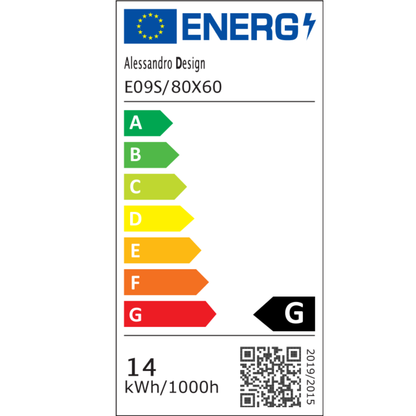 Obdélníkové LED zrcadlo, 80x60cm, RADIANTE Touch, Demister System, Stmívatelné