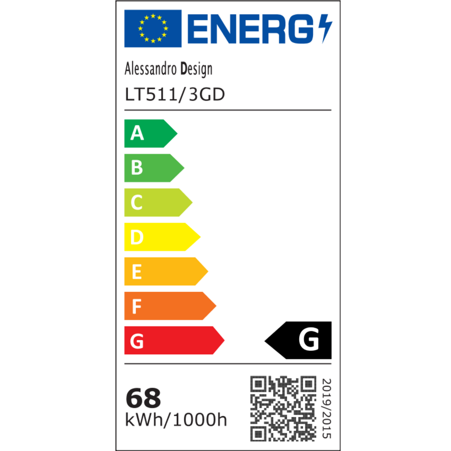 LED lustr s dálkovým ovládáním RIGA LILITH 94W, 3 kruhy, studené/teplé/neutrální světlo, stmívatelné, lesklé zlaté