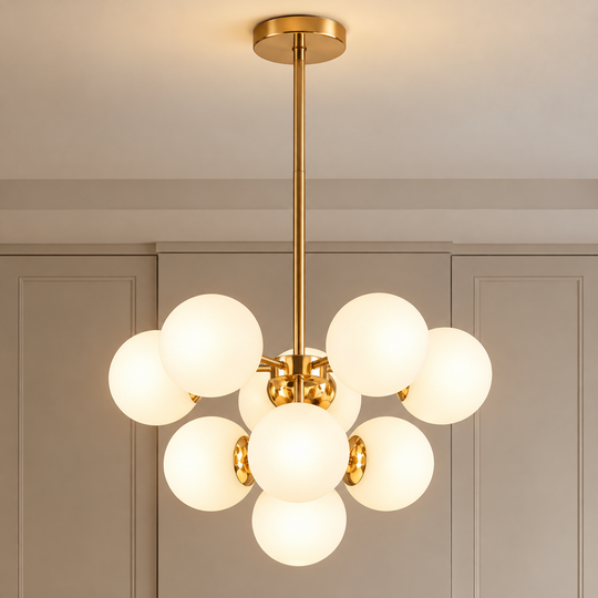 Lustr ORBS Magno, 54cm, 9xE27, Globes, Gold
