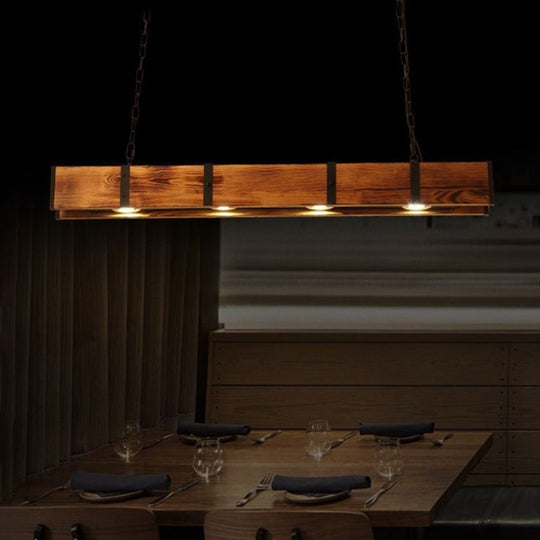 Vintage LED lustr LV565/4, 12W, 3000K, Rustikální stodola, Dřevo a kov, 100 cm, Žluté Vintage Lustry Výchozí název Alessandro Design