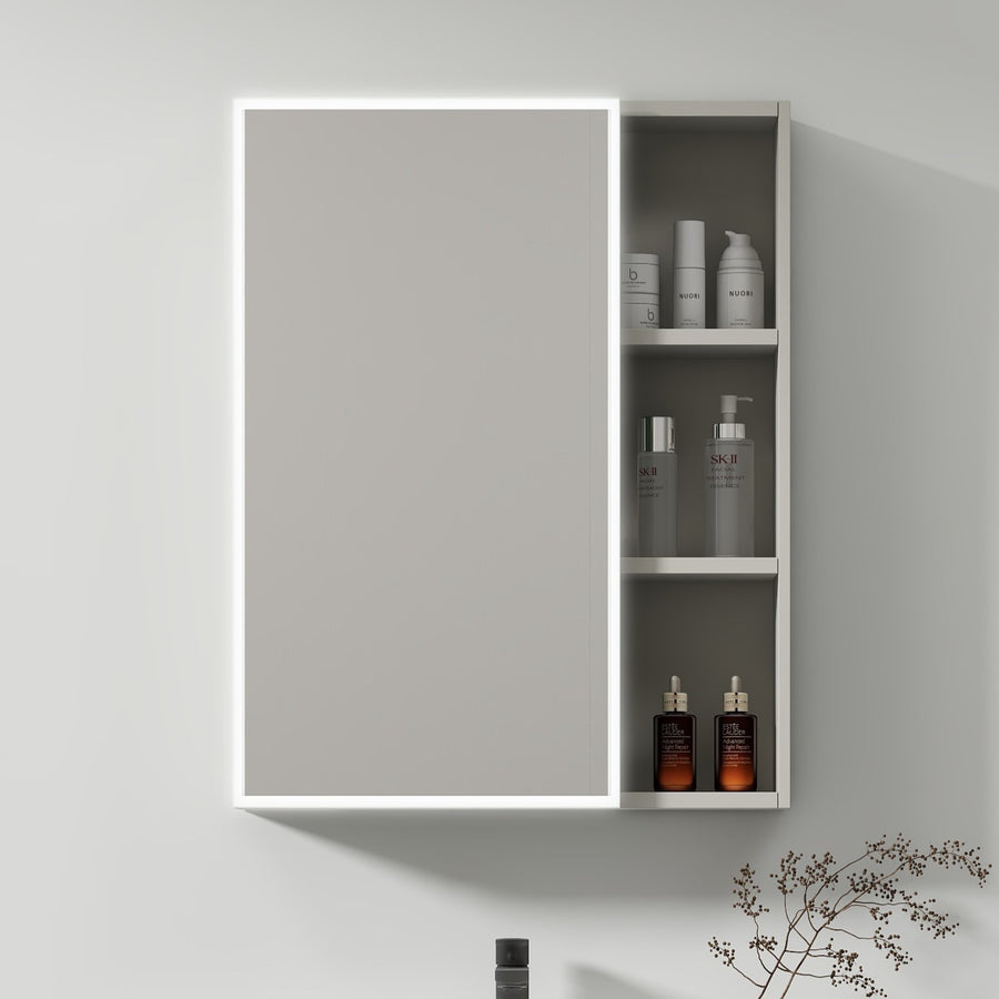 Ingridová skříň s LED zrcadlem DBP123 80x70 bílá