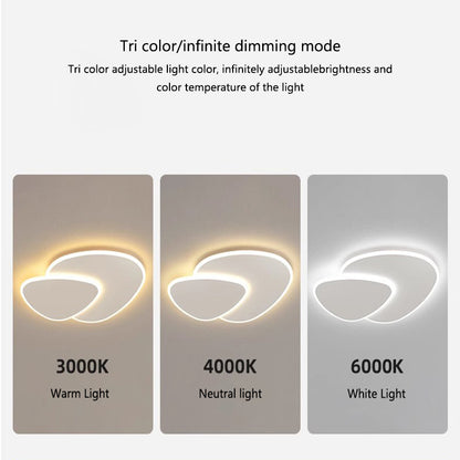 LED lustr s světlem dálkového ovládání, 98W, oválný, studený/horký/neutrální světlo, nestabilní, bílý