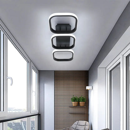 LED LED Vertex Grid Palal, 32W, 3 čtverce studené/horké/neutrální světlo, černá