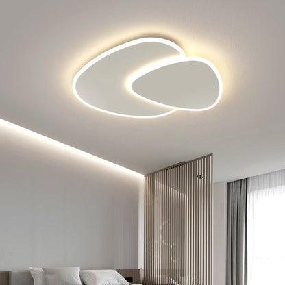 LED lustr s světlem dálkového ovládání, 98W, oválný, studený/horký/neutrální světlo, nestabilní, bílý
