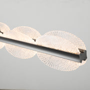 Závěsný LED lustr s dálkovým ovládáním ISOTTA 105W, Studené/Teplé/Neutrální světlo 3000K/4000K/6000K, Stmívatelné, Nastavitelná výška, Černá a stříbrná, Kov a Crystal